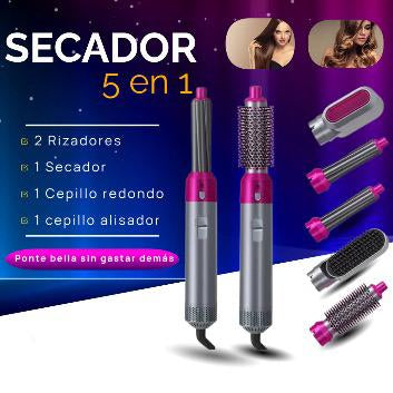 Cepillo Multiuso Rizador Secador 5 En 1